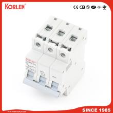 Miniature Circuit Breaker 4.5KA 63A 4P with CB