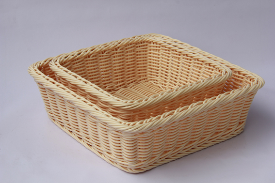 Handweaved Washable PP rattan bread basket