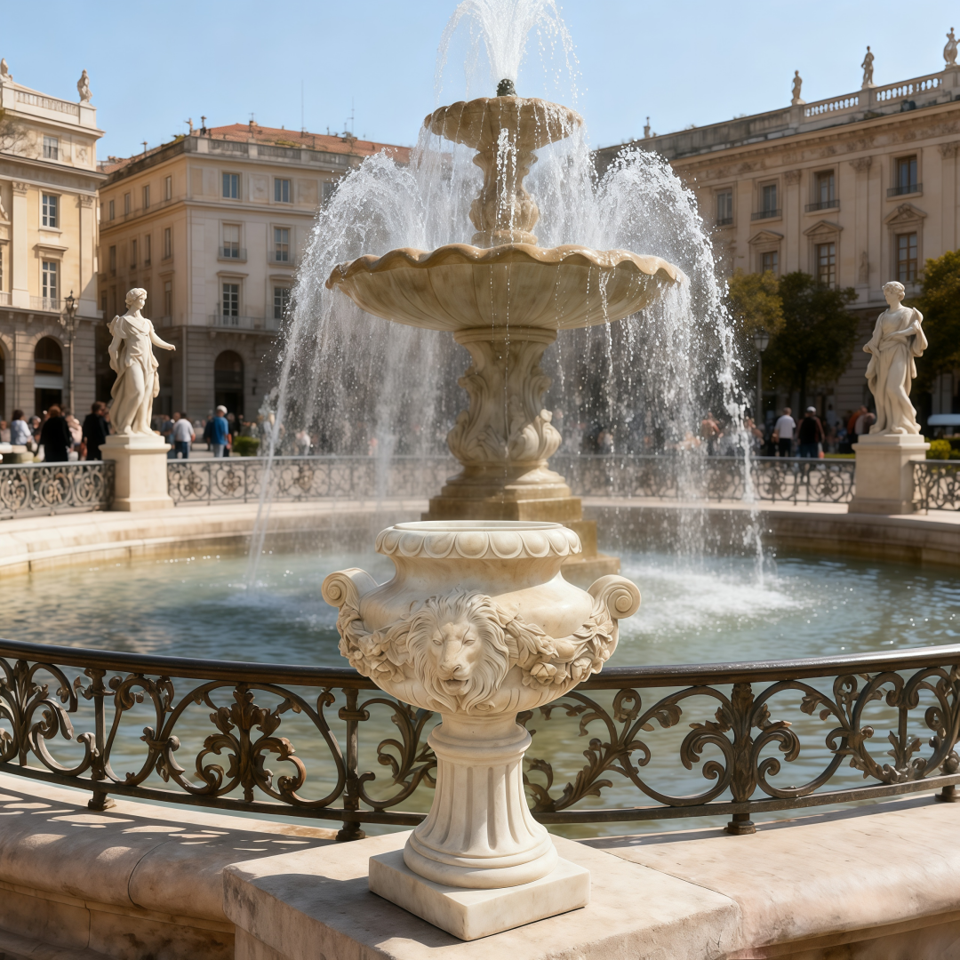 Square Plinth Acanthus Planter BRMF5830-6