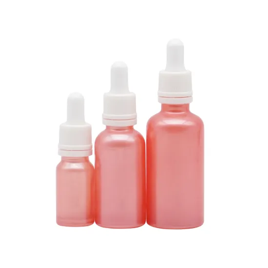30ml Empty Pink Glass Bottle With Dropper Cap