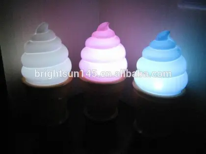 Cartoon Design Ice Cream Shape Night Light Touch Pat Lamp