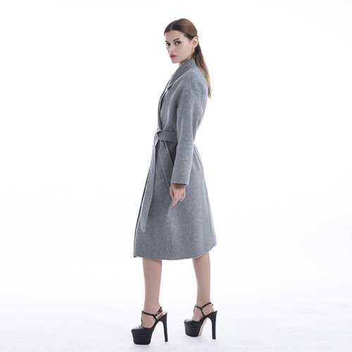 Cappotto in cashmere moda OL con risvolto professionale