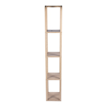 Elegant Wooden Display Shelf With Curved Edges