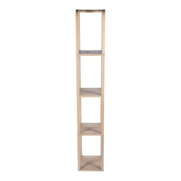 Elegant Wooden Display Shelf With Curved Edges