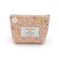 Flower story style PU make up coin purse