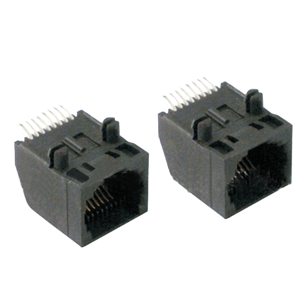 ทางเข้าด้านข้าง RJ45 8P SMT PCB JACK