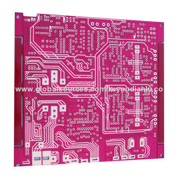 2L PCB with Red Soldermask, Blind Buried Holes