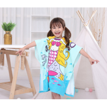 Organic 100% cotton swim poncho surf robe