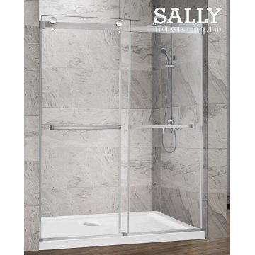 Base de douche de drainage du plateau en acrylique Sally White White