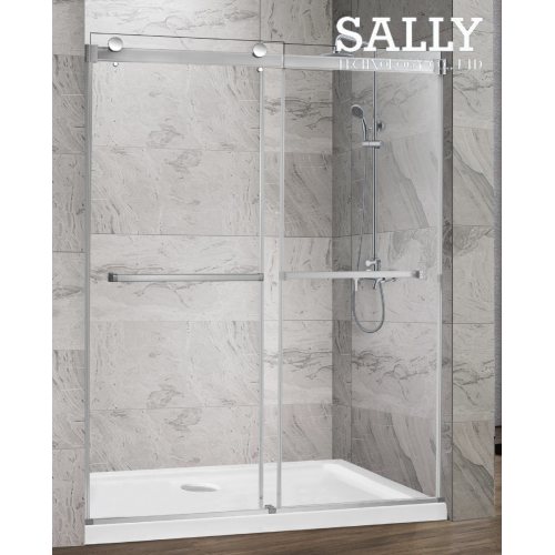 SALLY White Acrylic Tray Center Drain Shower Base