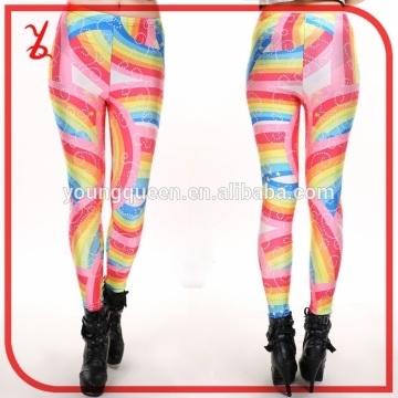 RM1511 rainbow printing fashion leggings Amazon Hot sale