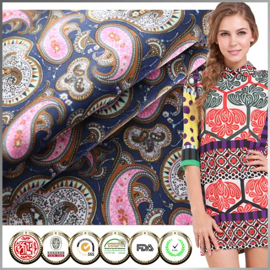 Latest style SGS Certified Women dress Wholesale bridal satin fabric