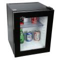 Mini bar con puerta de vidrio negro y cerradura