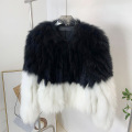 Vertical car heavy clashing fur coat female