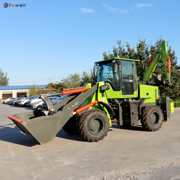 Yaweh 4x4 Large Mini Retro Excavator Loader - OEM Four Wheel Steering Tractor Backhoe