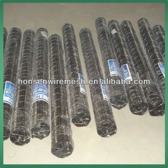 Black color PVC coated Hexagonal wire netting