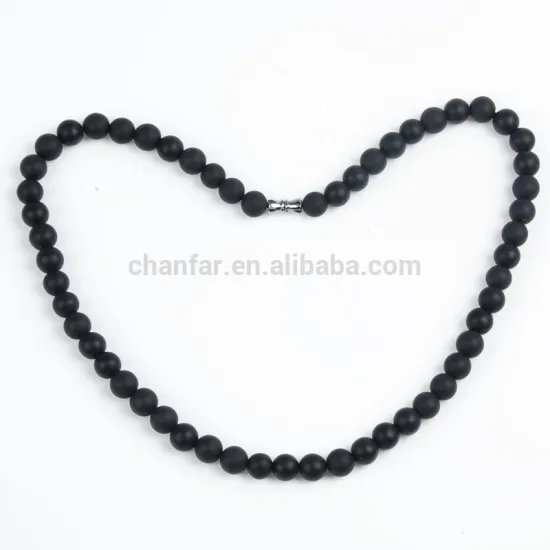 Hot sell natural bianshi stone black jade bianshi choker necklace for women and man jewelry