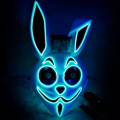 Máscara de coelho iluminada com fio EL