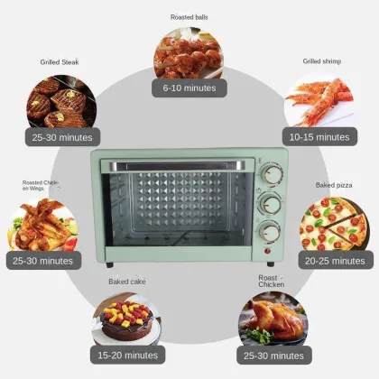 Stainless Steel Electric Oven for Home Use: Perfect for Baking Bacon, Pastries, Cakes, and Bread