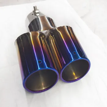 Car Auto Original Factory Custom Titanium Carbon Fiber Dual Exhaust Muffler Tips