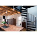 Tangga Spiral Loft Duplex Steel Wood