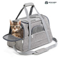 Bolsa de viaje portátil para mascotas con lados blandos