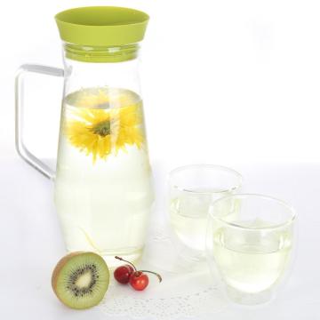 Glass Carafe with Stainless Steel Silicone Lid