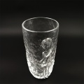 Hammer finish angel pattern glass cup