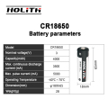 3.0V Lithium Battery CR18650 Kecil dan Cahaya