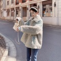 Lamb's wool coat female autumn and winter