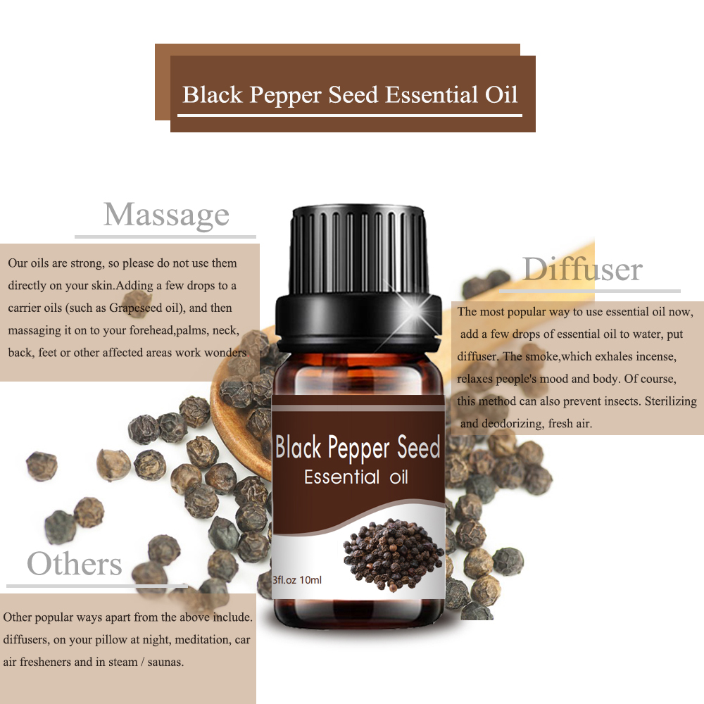 Best quality black pepper essential oil wholesale dry scalp