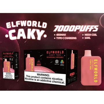 100% Original Elf Word Caky 7000 Puffs E-cigarette