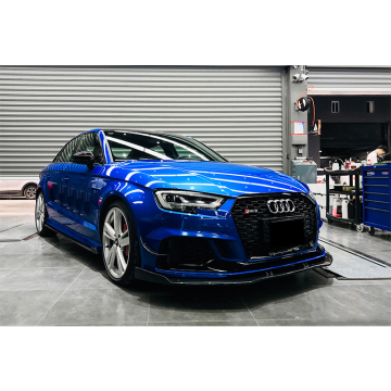 Carbonado BKSS Style Carbon Fiber Front Lip with Canards for Audi RS3