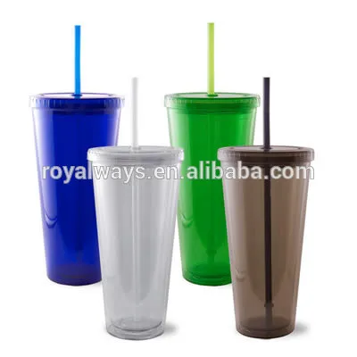 20oz/24oz plastic double wall cold drinking party cup