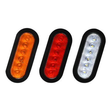 12-80V 6" Oval LED Trailer Lights for Trucks, Buses - Turn, Stop, Brake