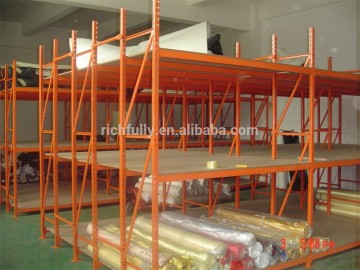 6 posts large column group light duty Steel Storage Rack with wooden board