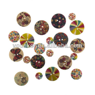 colorful wooden button for craft