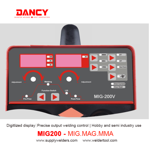 Saldatrice MIG200 Mig 200A Saldatura a gas o gasless