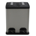 Bin de reciclaje de cocina dual de forma rectangular de 16L