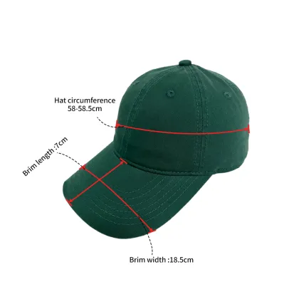 Unstructured Cotton Dad Hat in Solid Forest Green