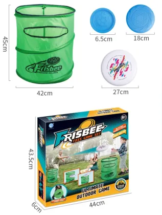Folding Frisbee Toss Game Set with 2 Disc Targets and 2 Ultimate Standard Discs
