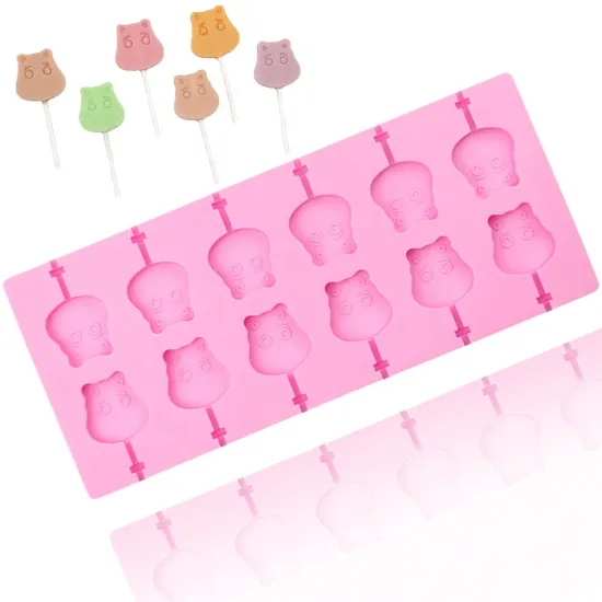 296-Piece Bear-Shaped Custom Lollipop Mold for Hard Candy, Gummies, Chocolate, and Silicone Resin Projects
