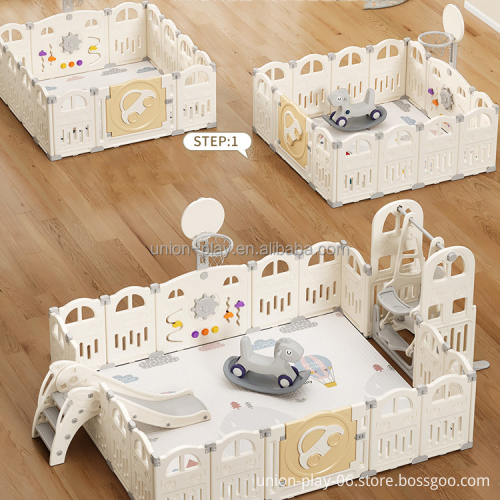 Baby Playpen with Slide and Swing