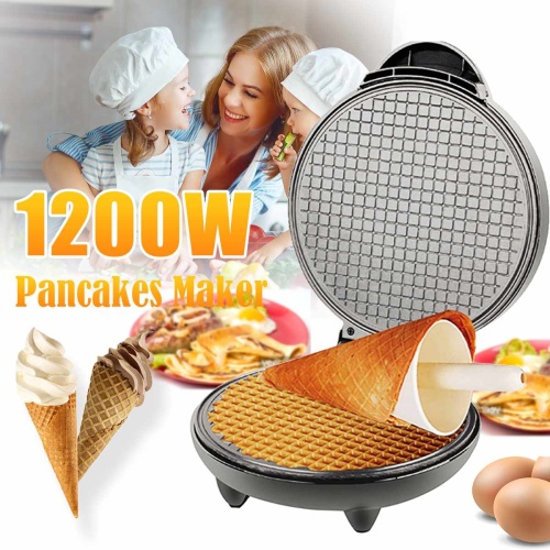 Electric Egg Roll Maker Crispy Omelet Mold Crepe Baking Pan Pancake Bakeware DIY Ice Cream Cone Machine Pie Frying Waffle Maker