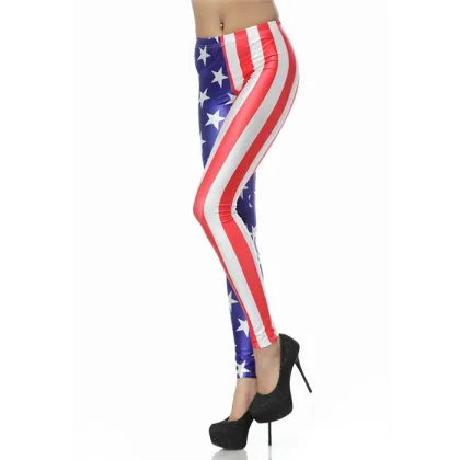 sexy girl's leggings printed lycra spandex tights