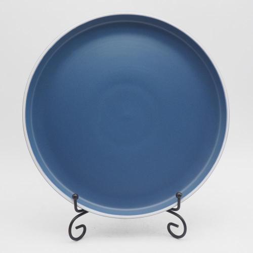 Antiek steengoedbedrijf, kleurenglazuur blauw steengoed servies, steengoedmengkom sets, steengoed kooksets