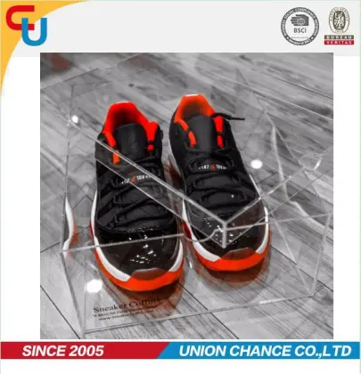 acrylic shoe box display box plastic shoe organizer