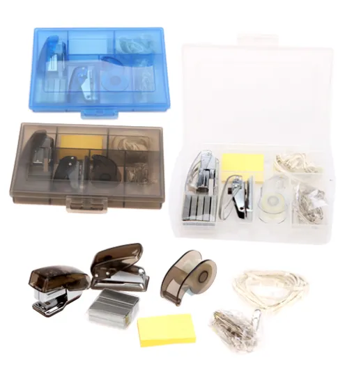 Stationery kit with rubber bands