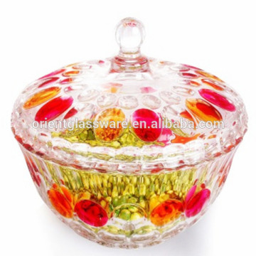 crystal glass candy jar