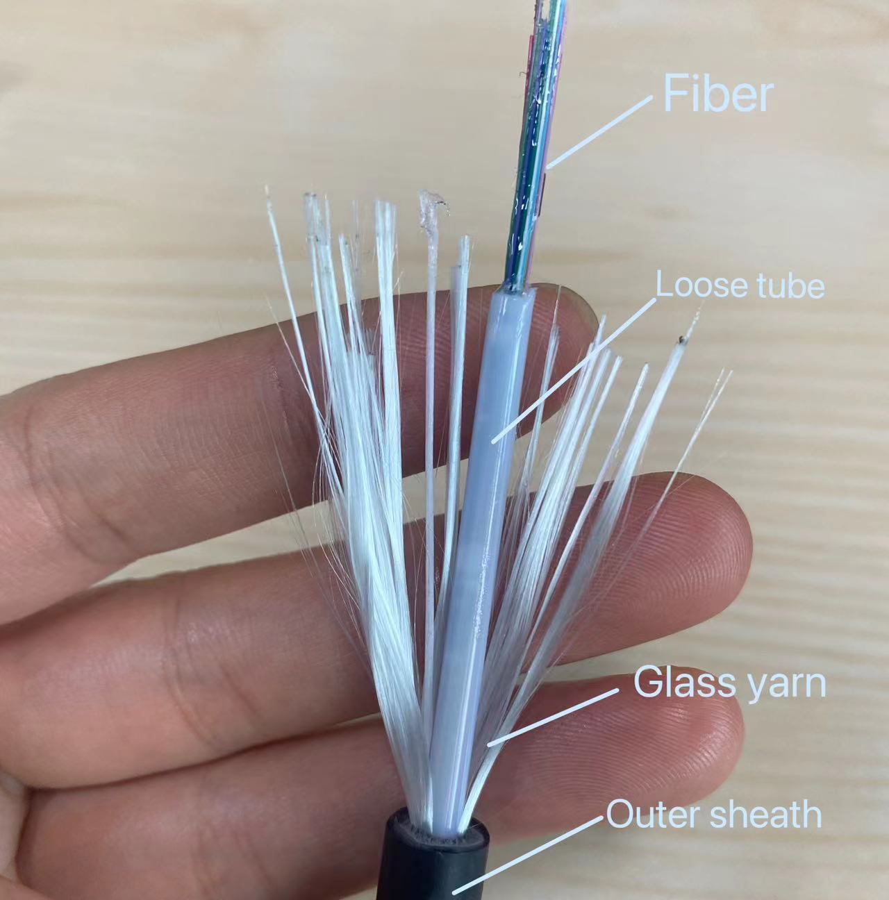 Outdoor Indoor Fiber Optic Cable with Glass Yarn